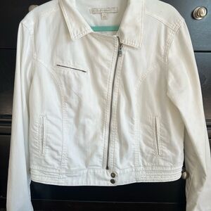 LC Lauren Conrad White Jean Jacket